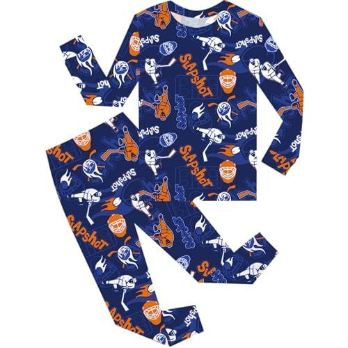 Little Hand Boys Allover Prints Pajamas 2 Pieces Long Sleeve Jammies Set Toddler Pjs Sleepwear Size 2-8 Years