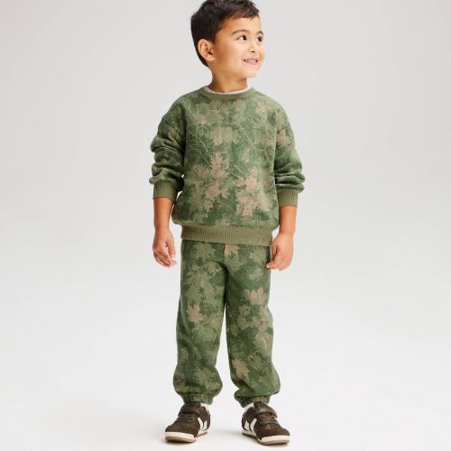 Toddler Boys' Fleece Crewneck Sweatshirt - Cat & Jack™ Olive Green 4T