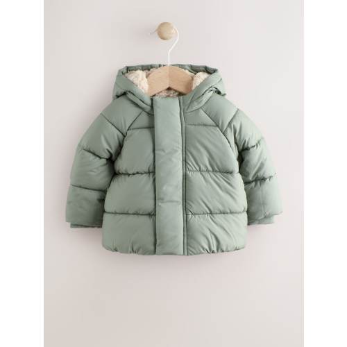 Sage Green Baby Puffer Jacket (0mths-2yrs)