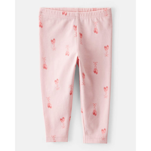 Baby Girl Cotton Ballerina Stretch Leggings - Pink - Carter's | Carter's