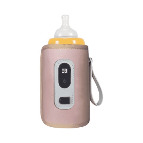 Jademall Portable USB Bottle Warmer, 5-Level Temperature Control Baby Milk Heater, Waterproof Thermostatic Bottle Cover for Travel & On-the-Go Feeding