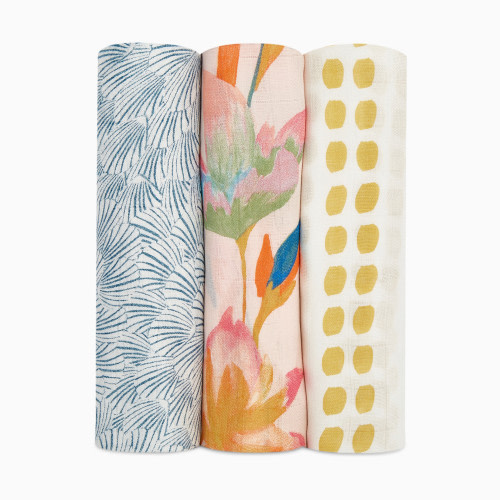 Silky-Soft Swaddles 3-Pack - Marine Gardens