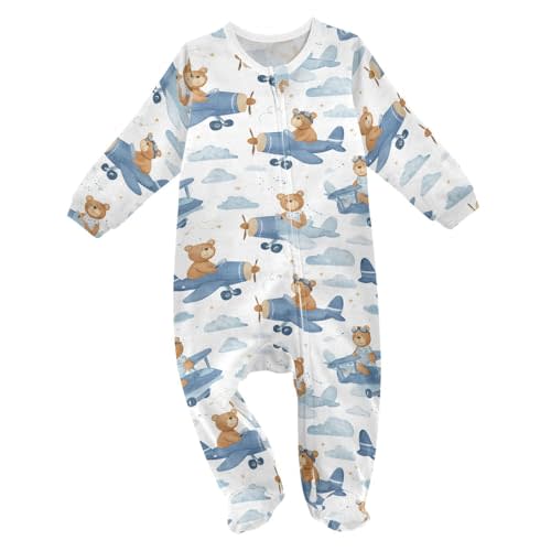 Dussdil Baby One-Piece Footies Newborn Rompers Pajamas Cotton Footed Pjs for Sleep Play Boys Girls