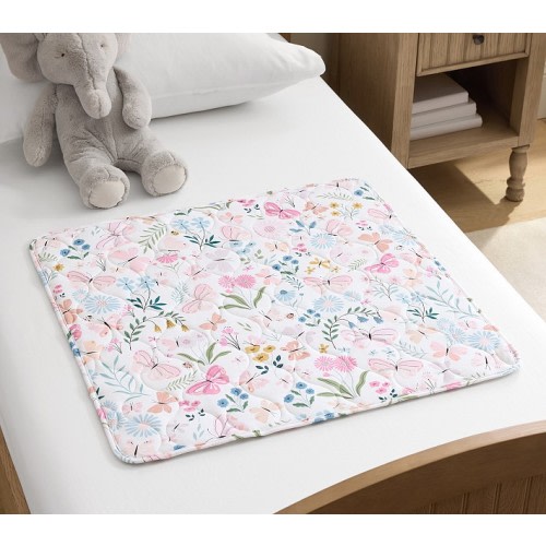 Wildflower Butterfly Waterproof Toddler Bed Pad