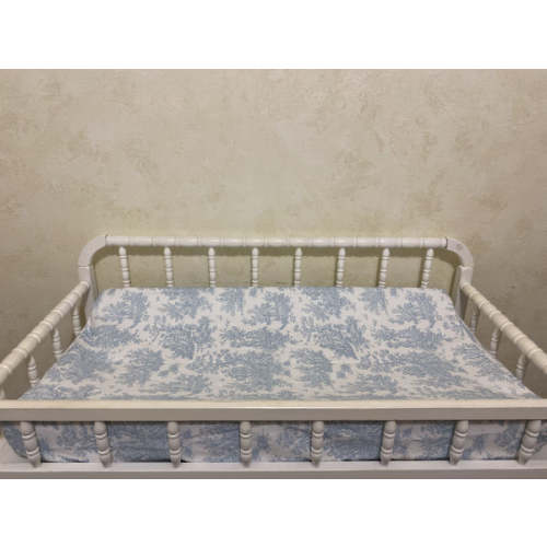 Changing Pad Cover - Blue Toile - Just Baby Designs