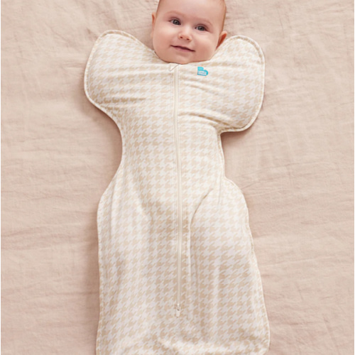 Swaddle Up™ 1.0 TOG Cotton Tan Houndstooth