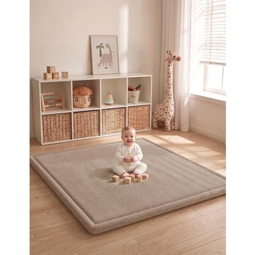 50x50 Baby Play Mat for Floor 1.3" Thick Foam Playpen Mat for Crawling