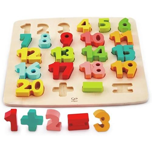 Hape Chunky Number and Counting Puzzle| Early Learning Educational Preschool Toys