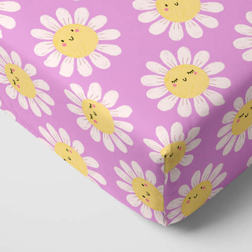 Flower Power Fitted Crib Sheet - Little Sleepies