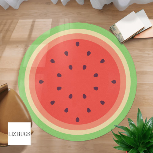 Watermelon Rug - Watermelon Rug For Family - Watermelon Round Rug - R0