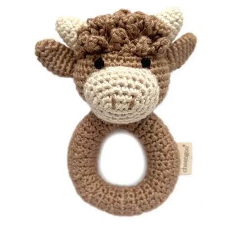Crochet Highland Cow Rattle