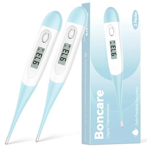 Thermometer for Baby, 2 Packs, Rectal Digital Thermometer with 10 Seconds Fast Reading (Blue White)