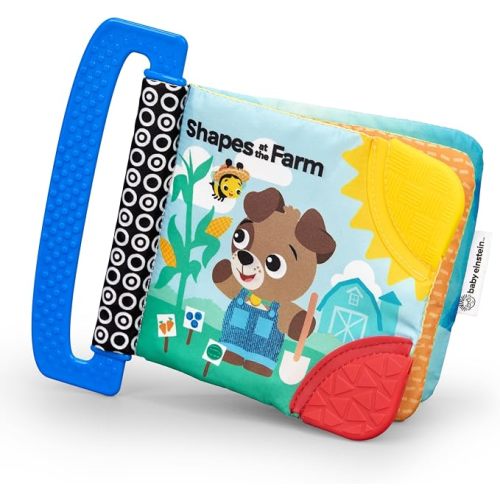 Baby Einstein Farm Explorers Shapes at The Farm Teether Book, Multisensory, Ages Newborn and Up