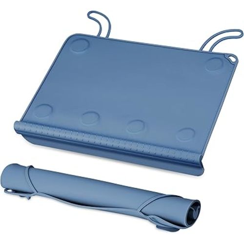 Kids Placemats Silicone with Suction: Non-Slip & Food-Grade - Roll-Up Design with Storage Bag for Restaurant Mess-Free Eating