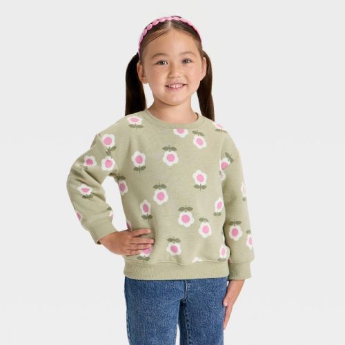 Toddler Girls' Fleece Pullover Sweatshirt - Cat & Jack™