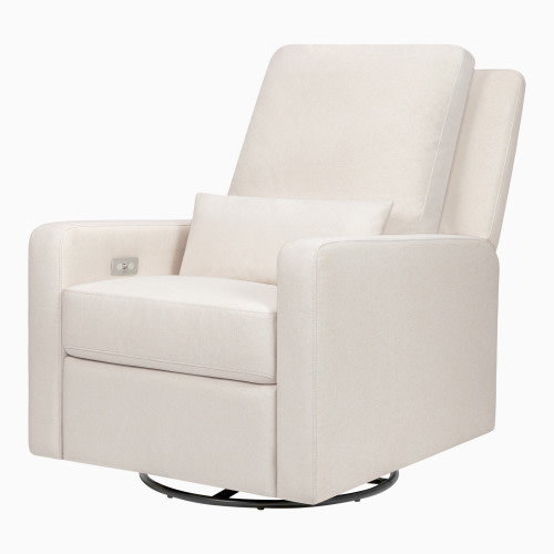 babyletto Sigi Electronic Recliner and Swivel Glider - Performance Cream Eco-Weave