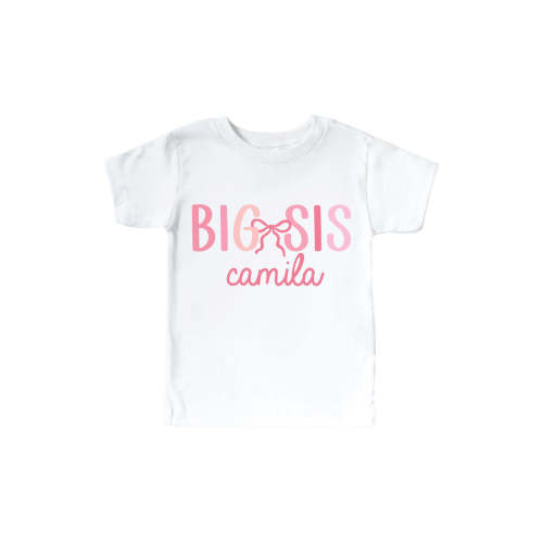 Personalized Promoted To Big Kids Graphic Tee | White