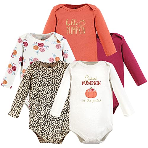 Hudson Baby baby-boys Cotton Long-sleeve Bodysuits 5-pack