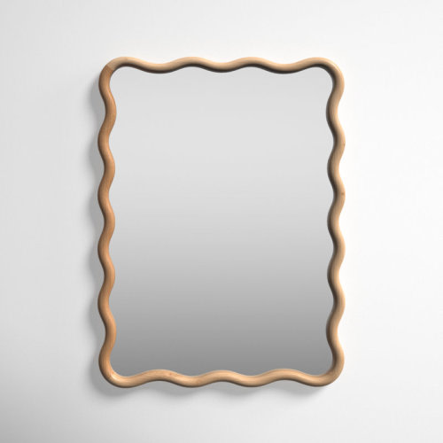 Joss & Main Liviana Wavy Wood Wall Mirror & Reviews | Wayfair