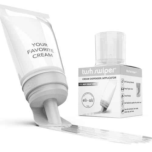 Eli & Ali Tush Swiper - Diaper Rash Cream & Butt Paste Applicator - Universal Fit for Most Diaper Creams | Mess-Free & Hygienic Alternative to Cream Spatula - Carry Less Baby Gear - Grey, 1 Pack