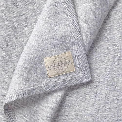 Hope & Henry Baby Jacquard Sweater Blanket, One Size, Light Gray Heather