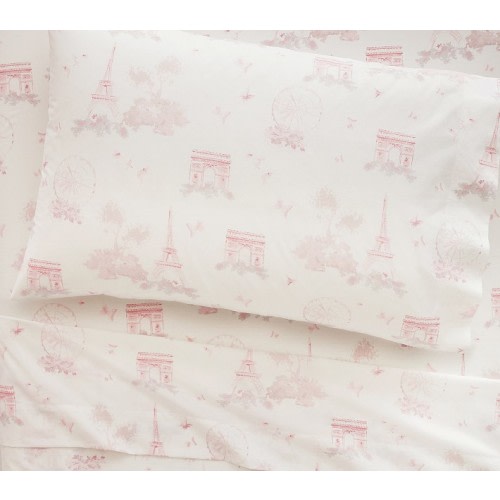 Monique Lhuillier Paris Toile Organic Sheet Set & Pillowcases