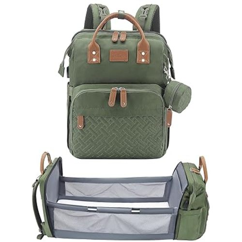 JOLLITO Diaper Bag Backpack with Changing Station Large Capacity Multifunction Baby Bags for Boy Girl Travel For Moms Dads Baby Registry Search Essentials Shower Gifts