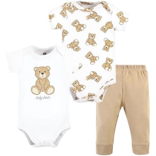 Hudson Baby Unisex Cotton Bodysuit and Pant Set