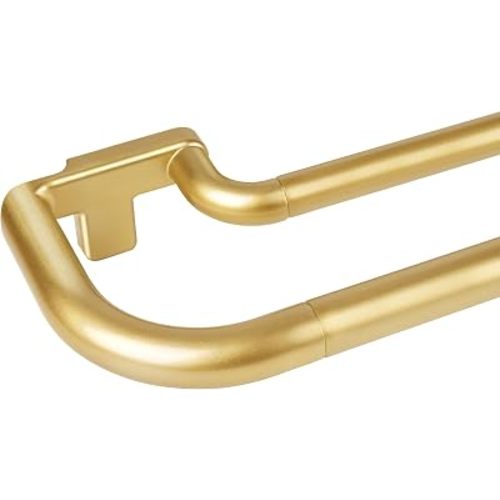 Blackout Double Curtain Rods for Windows 32 to 86 Inches, Gold