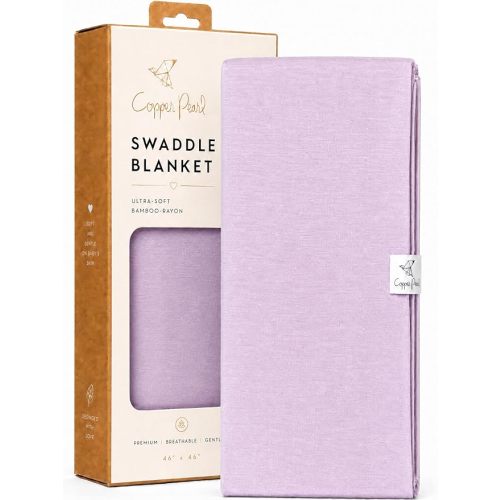 Copper Pearl Swaddle Blankets for Newborns | Soft Stretchy Receiving Blankets for Boys and Girls | Large 46 x 46 Inch Baby Blankets | Lightweight and Breathable Swaddles | Lily