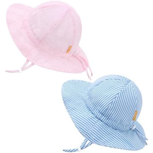 Baby Bucket hat UPF 50+ Wide Brim Toddler Sun hat Beach for Girls