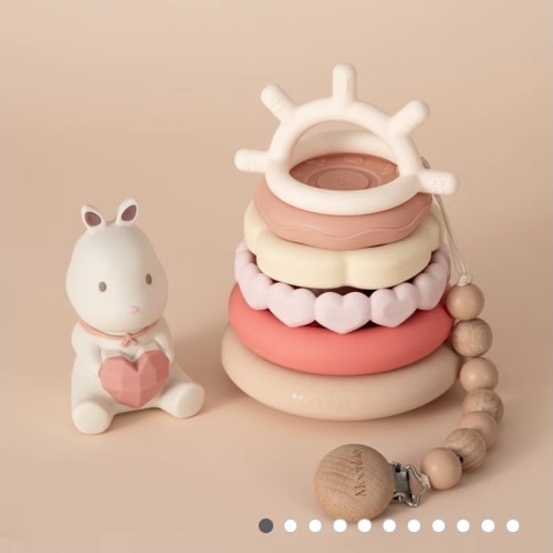 Bunny Stacking Teething Rings