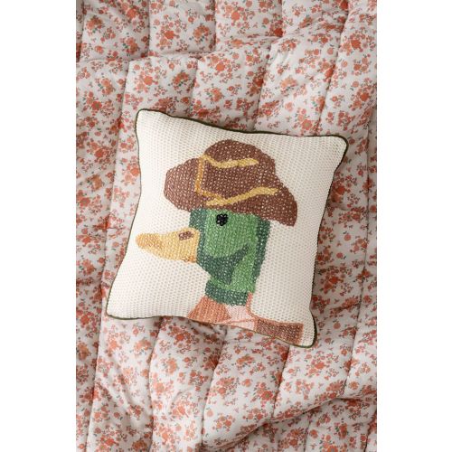 Cowboy Duck Throw Pillow