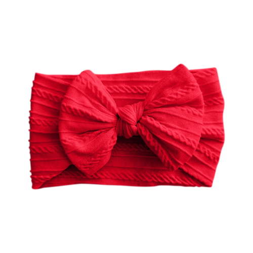 Red Baby Headbands Soft Nylon Hairbands Elastic Hair Bows For Newborns Infants Toddlers Daily Wear Accessories