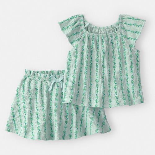 Baby Girl Carter's 2-Piece Vine Short-Sleeve Top & Skirt Set