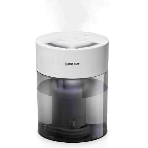 HOMEDICS No Leak Ultra Quiet with UV-C Technology Cool mist Small Room Tabletop Humidifier - White