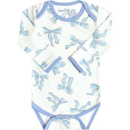 Long Sleeve Bodysuit, Daphne - Copper Pearl | Maisonette