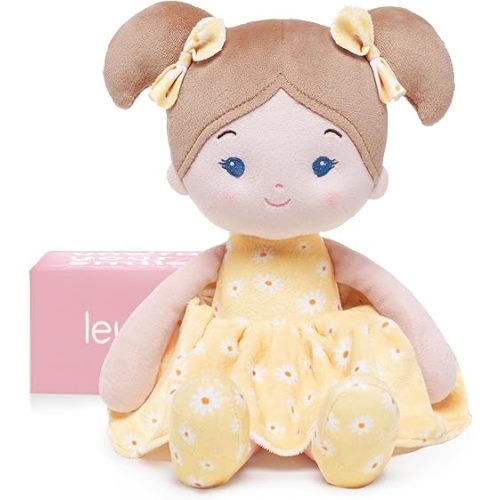 LeyaDoll Soft Baby Doll Toys (12''), My First Baby Rag Doll for 1 Year-Old Girl Birthday Gift, Christmas Plush Toys Gift for Toddler Kids Infants -Daisy Girl