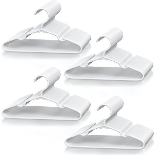 VTRIN Baby Hangers 100 Pack Large Capacity Hard Plastic Kids Hangers Suitable for All Clothes of Infant and Toddler, Such as Short, Shirts and Thick Coats, Children Hangers for Kids Clothes