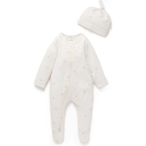 Zip Growsuit & Hat Set, Newborn