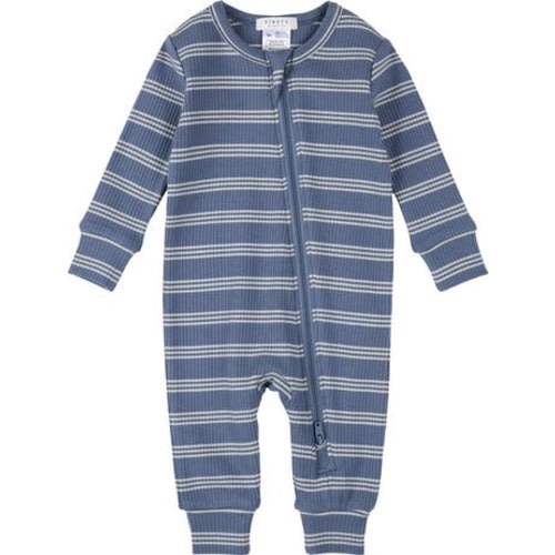 Stripe Rib One-Piece Pajamas, Newborn