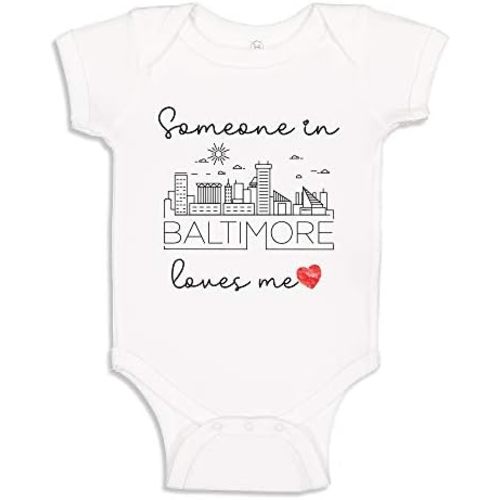 Someone Loves Me in Baby Bodysuit Infant One Piece for U.S. American Cities
