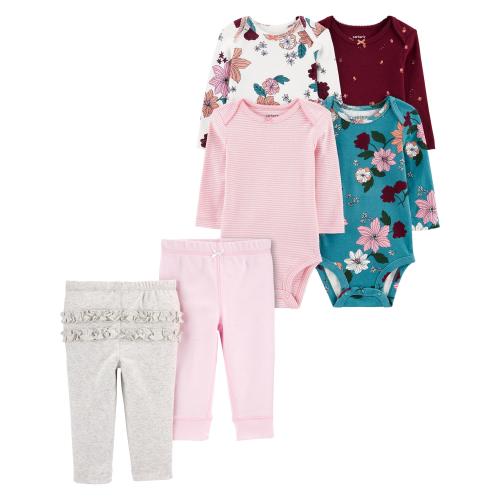 Baby 6-Piece Bodysuits & Pants Set - Style,Multi