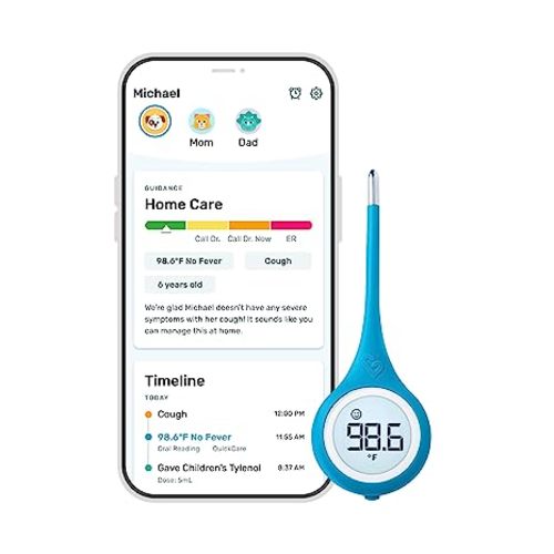 Kinsa QuickCare Smart Digital Thermometer - Medical Termometro FDA Cleared