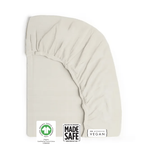 Organic Breathable Muslin Crib Sheets CREAM COLOR