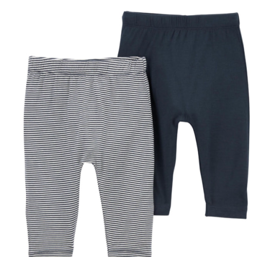 Baby 2-Pack PurelySoft Pull-On Pants - 3M - Style,Navy