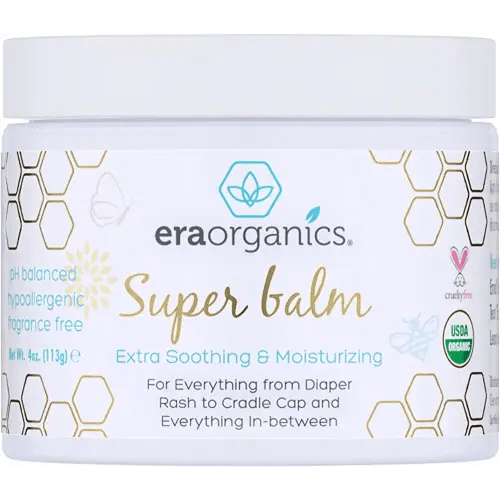 Era Organics Healing Ointment for Babies - USDA Certified Organic Natural Gentle Moisturizer for Sensitive Skin Prone To Baby Eczema, Cradle Cap (Infant Seborrheic Dermatitis), Rashes & Hives (4 oz.)