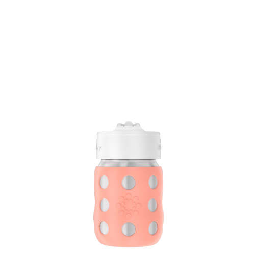 8oz Stainless Steel Baby Bottle Pivot Straw Cap