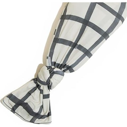 Freshly Picked Swaddle Blanket, One-Size-fits-All, Indigo Windowpane