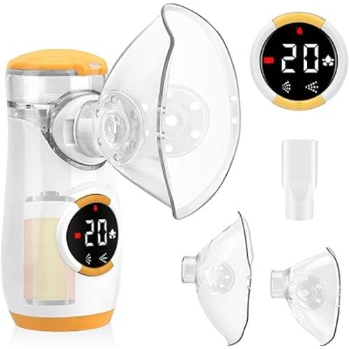 Nebulizer - Portable Nebulizer for Adults and Kids, Ultra-Quiet Nebulizer Machine with Intuitive LED Interface and Auto-Cleaning Travel and Home Use